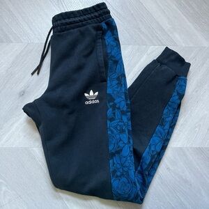 Adidas Joggers with Floral Stripe